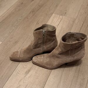 Dolce Vita Tan Suede Ankle Boots